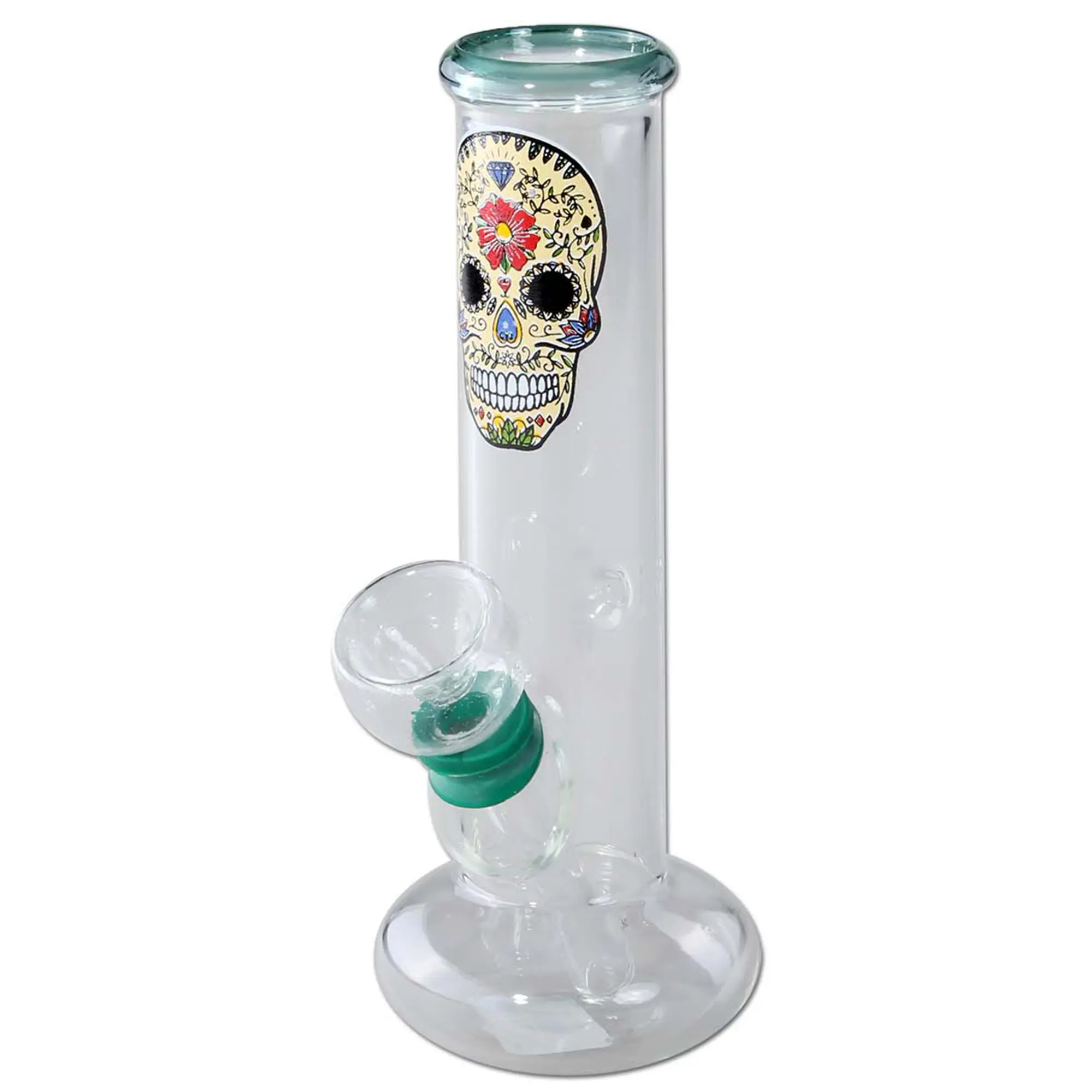 Mini Bong Skull Türkis - 14cm