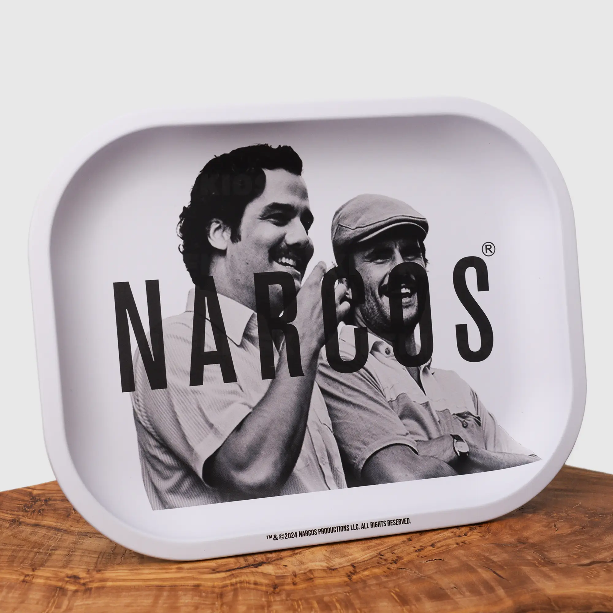 Narcos Pablo White Rolling Tray - 18x14cm