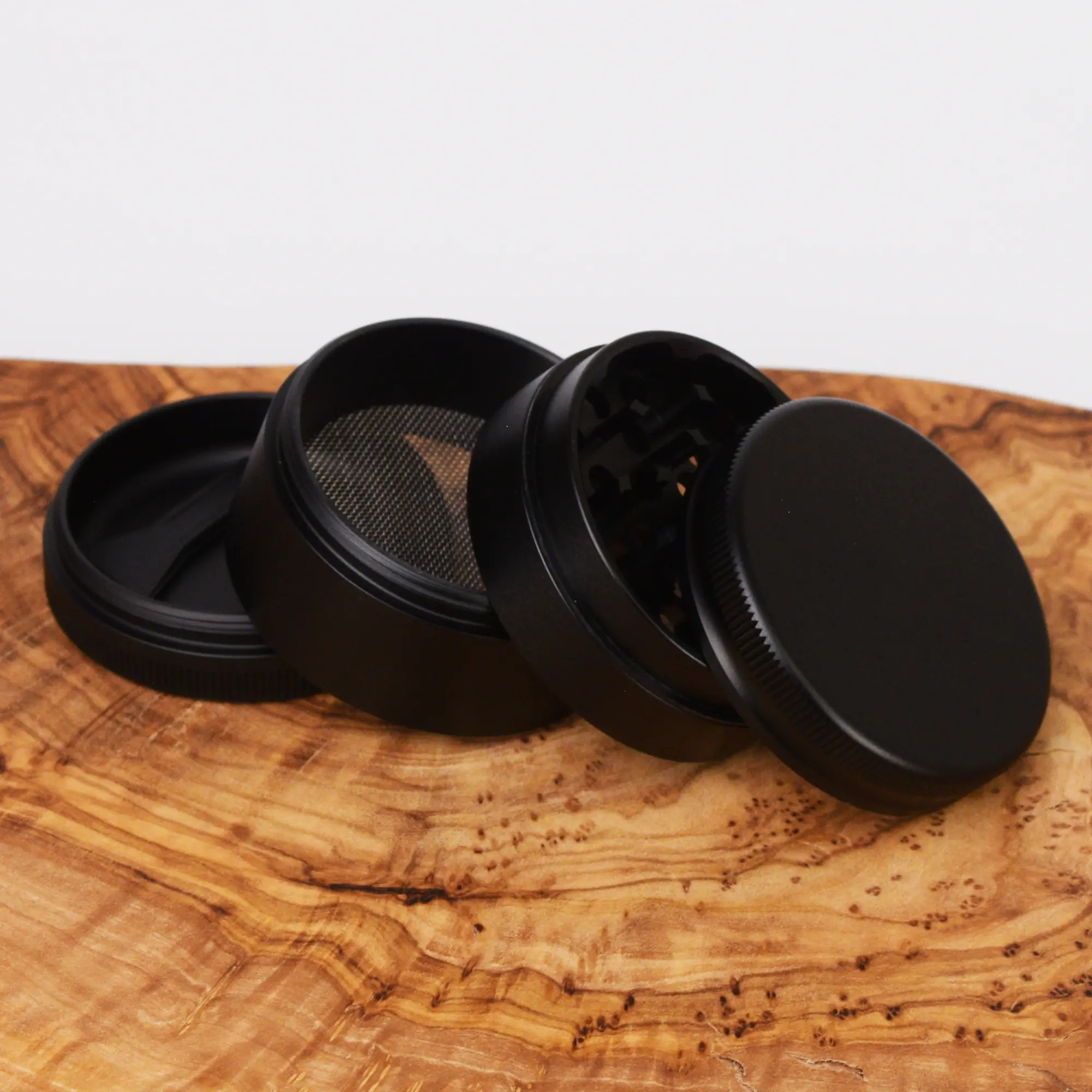 FireFlow Aluminium Grinder Schwarz Matt - Ø 50 mm