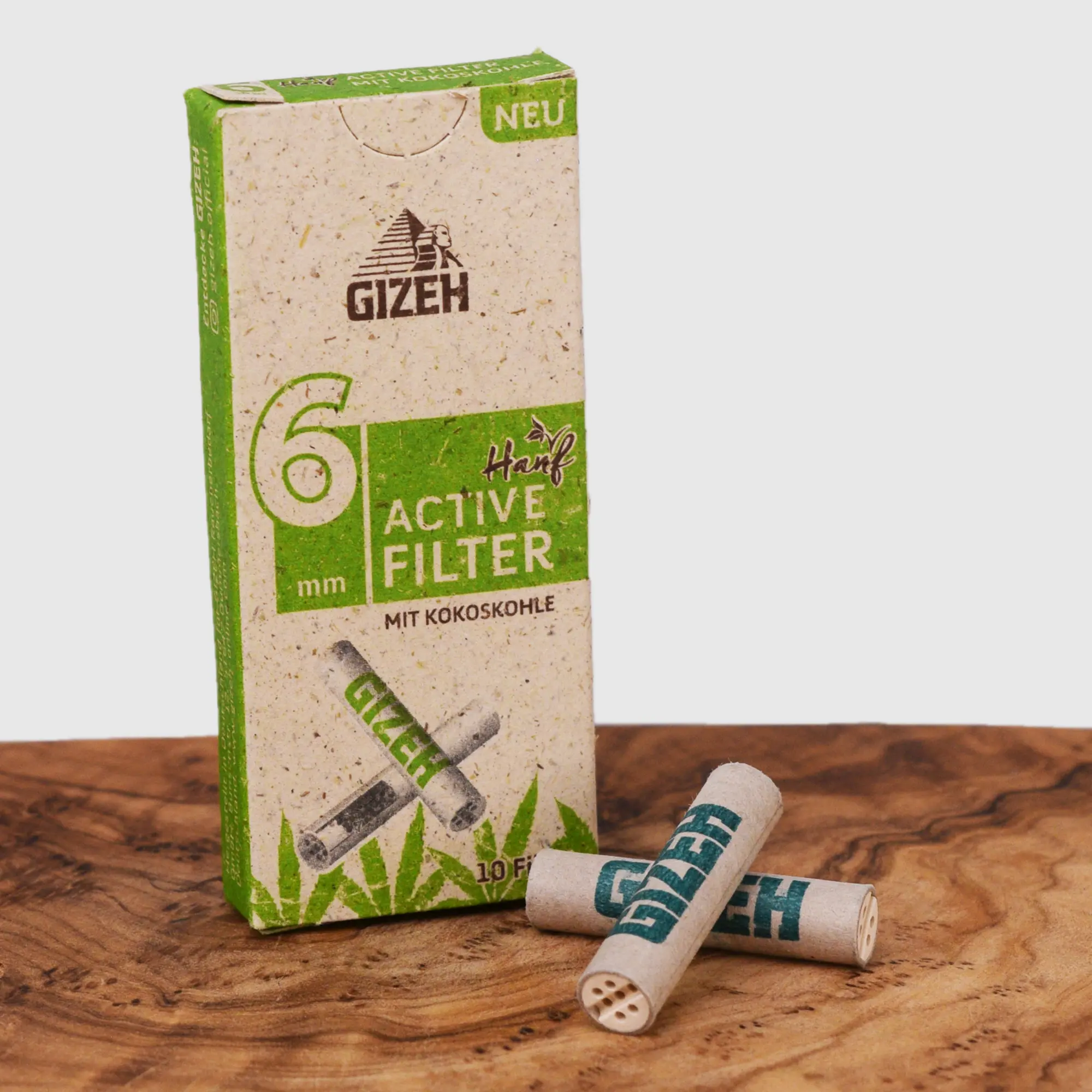 GIZEH Hanf & Gras Aktivkohlefilter - 10 Stk