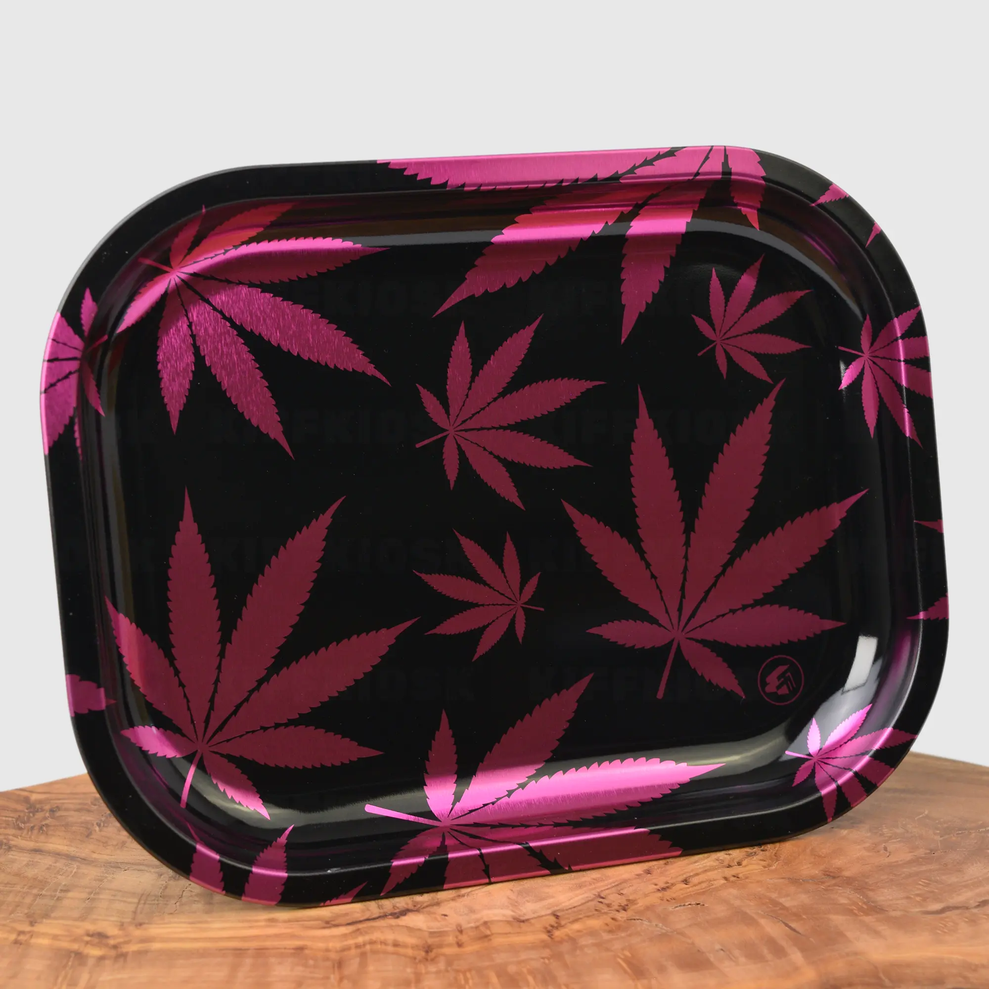 Leaves Pink Rolling Tray - 18x14cm