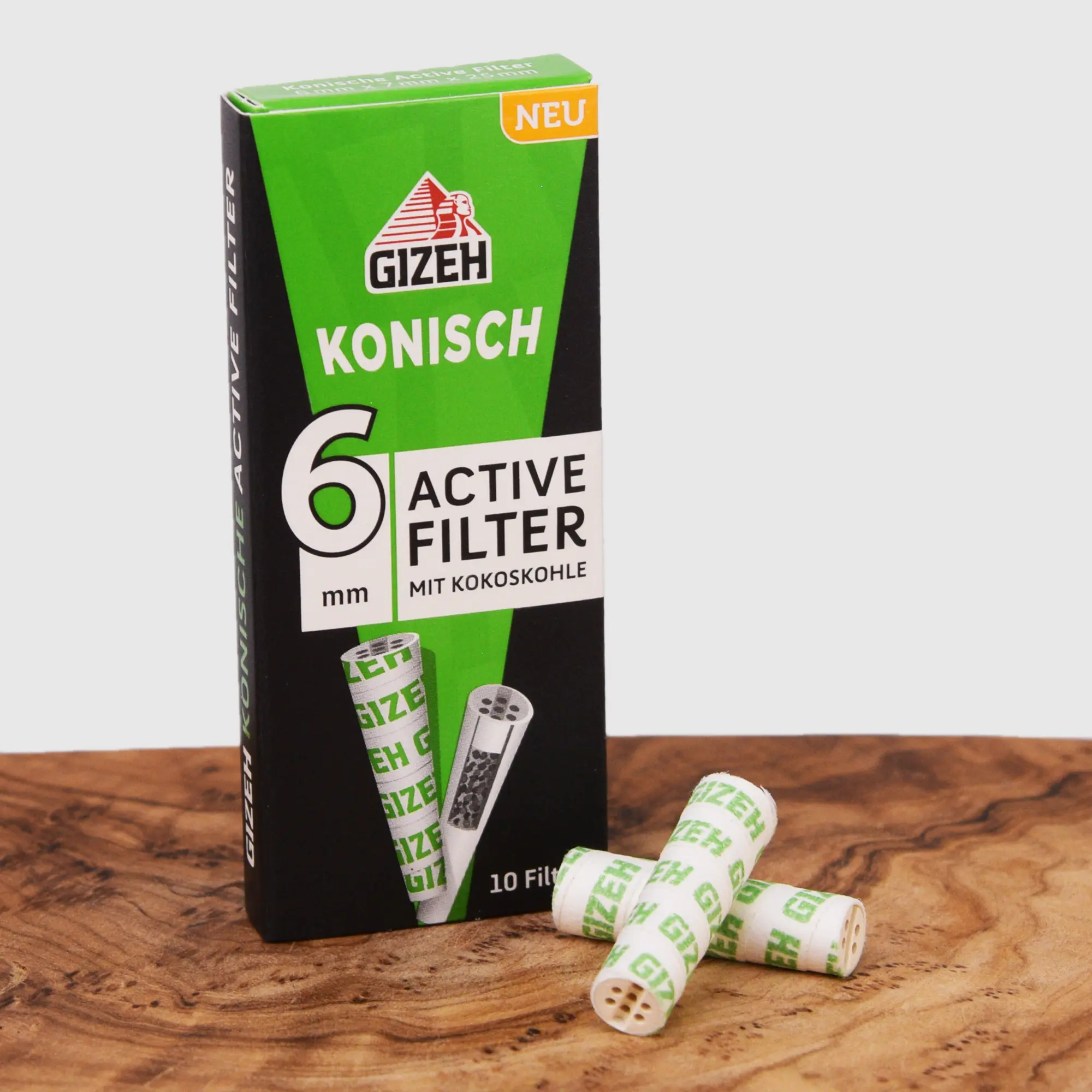 GIZEH Cone Aktivkohlefilter - 10 Stk