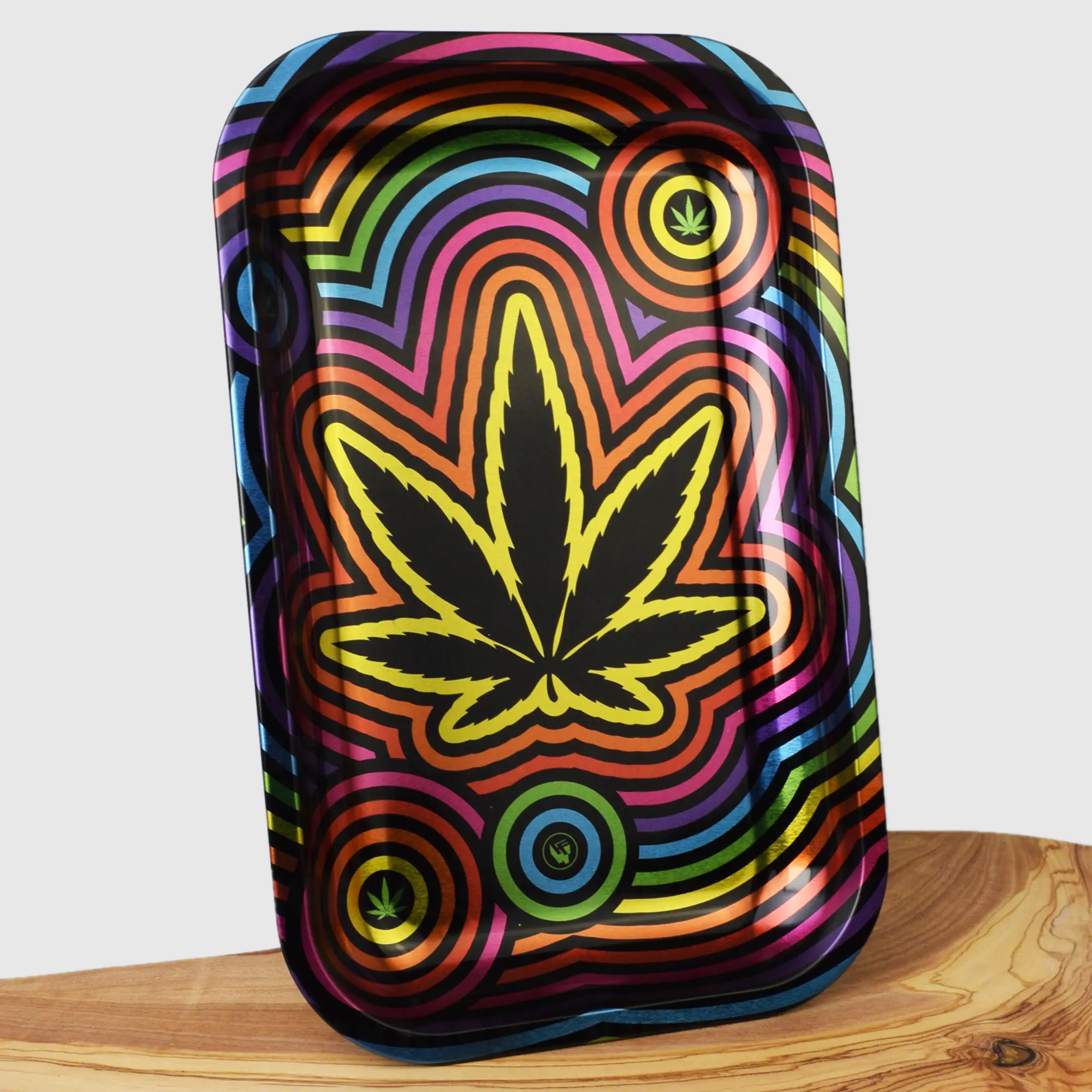 Leaves Circles Rolling Tray - 27x17cm