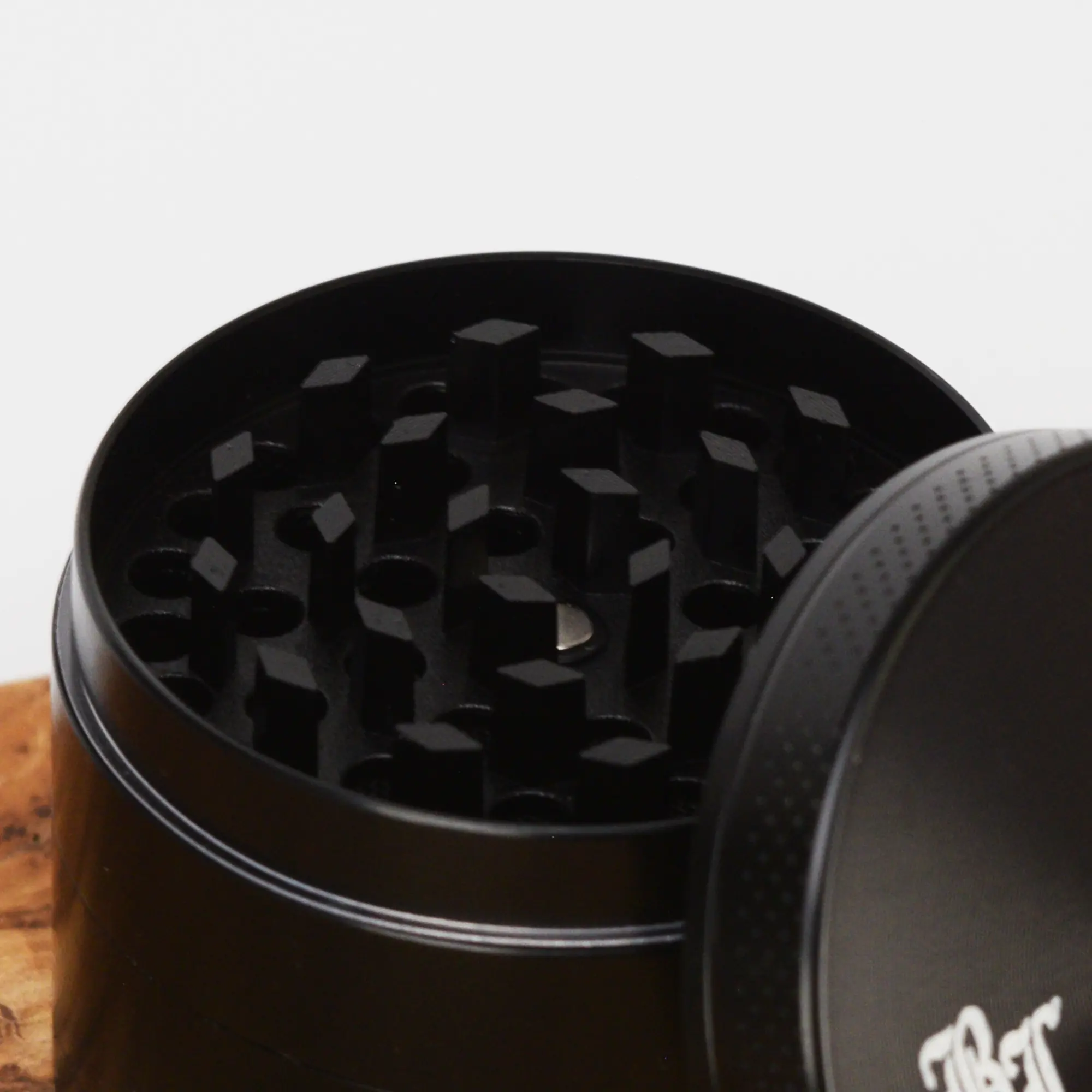 Black Leaf Aluminium Grinder Schwarz - 50mm