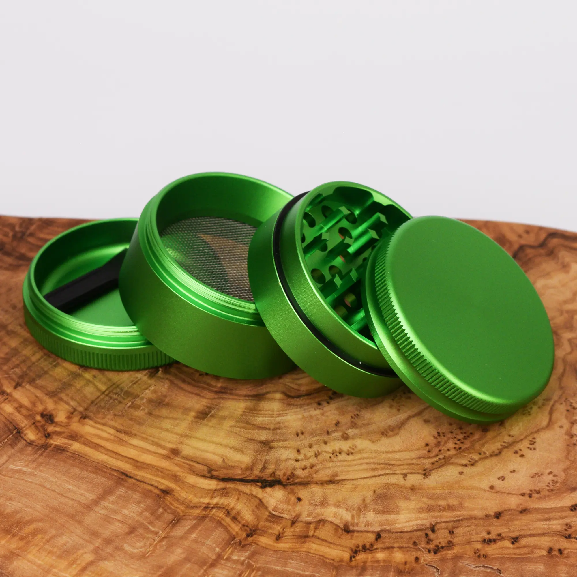 FireFlow Aluminium Grinder Grün Matt - Ø 50 mm