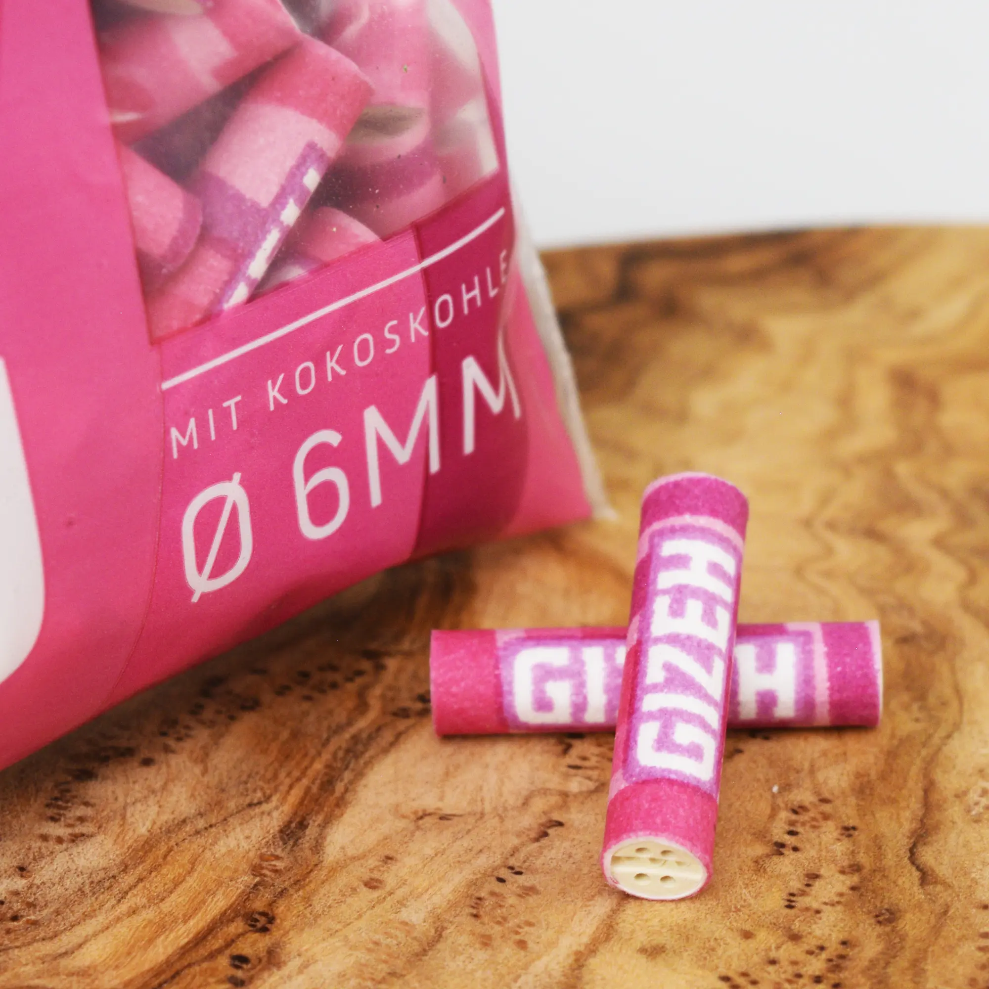 GIZEH Pink Aktivkohlefilter - 50 Stk