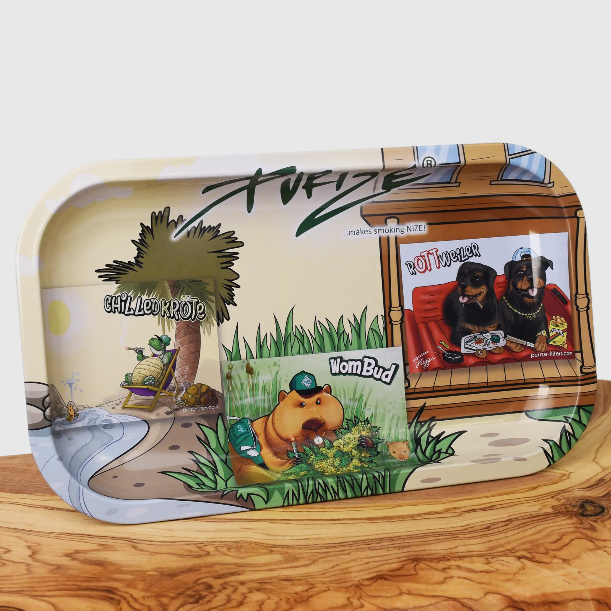 Purize Stigga Zoo Rolling Tray - 27x16cm