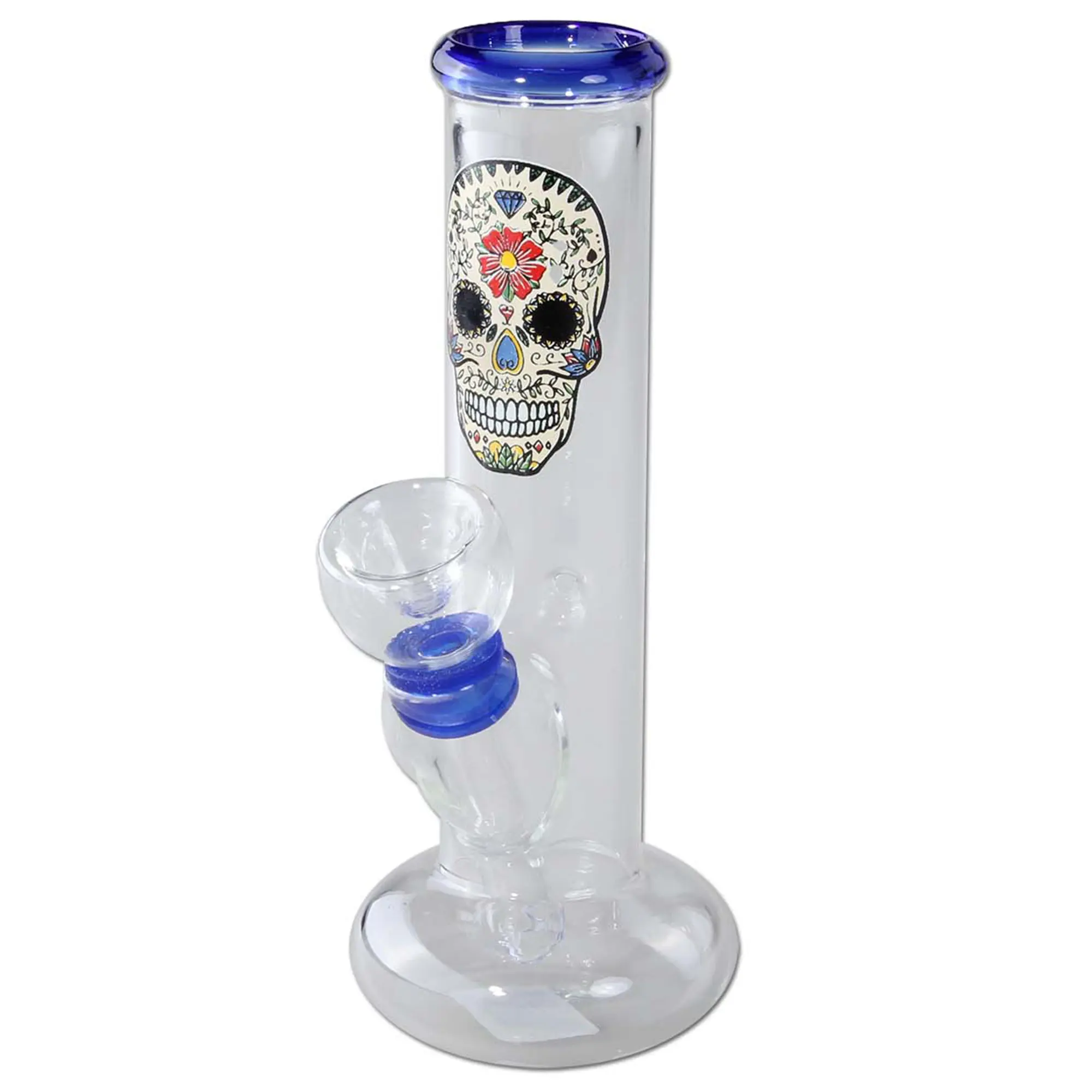 Mini Bong Skull Blau - 14cm