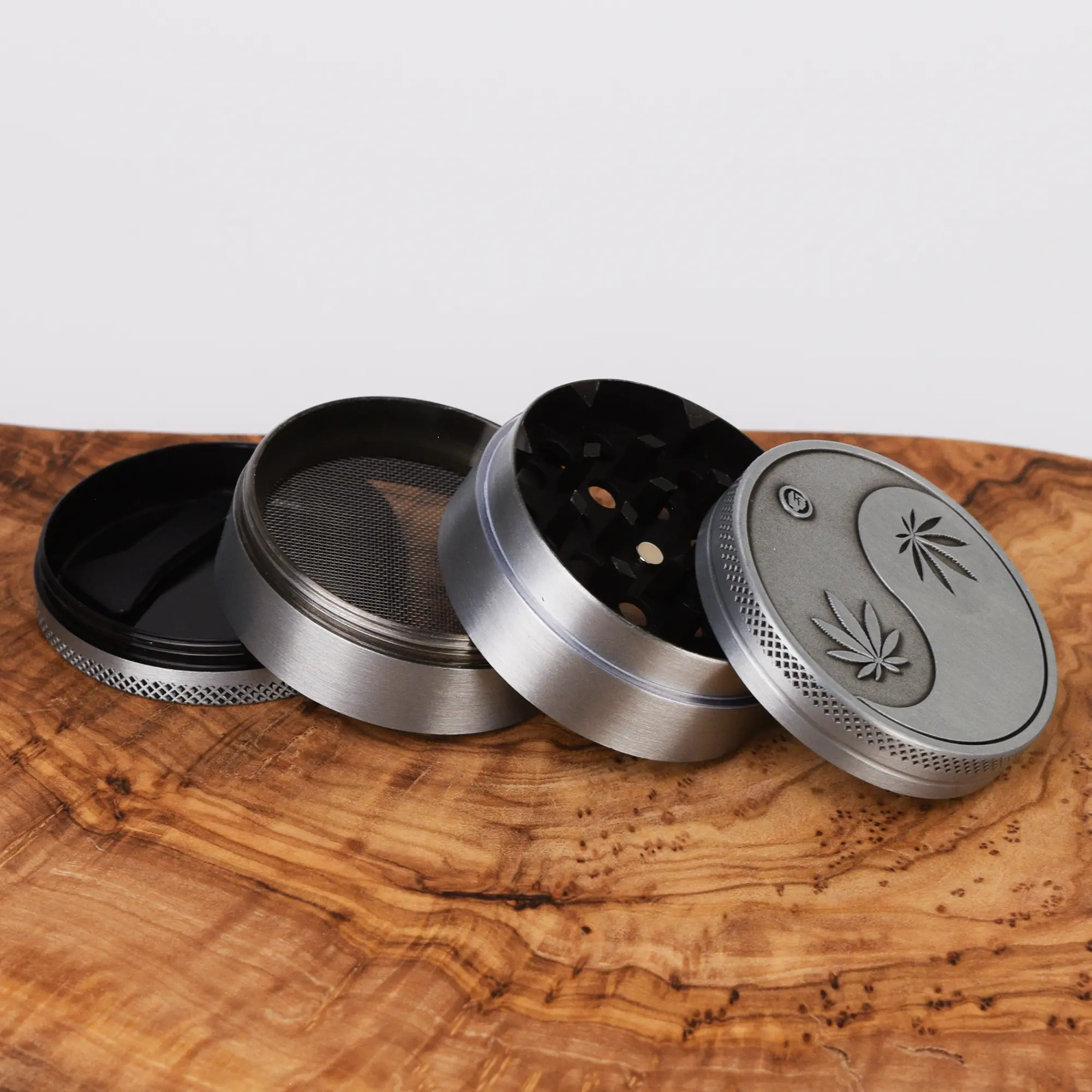 Silver Ying Yang Grinder - 50mm