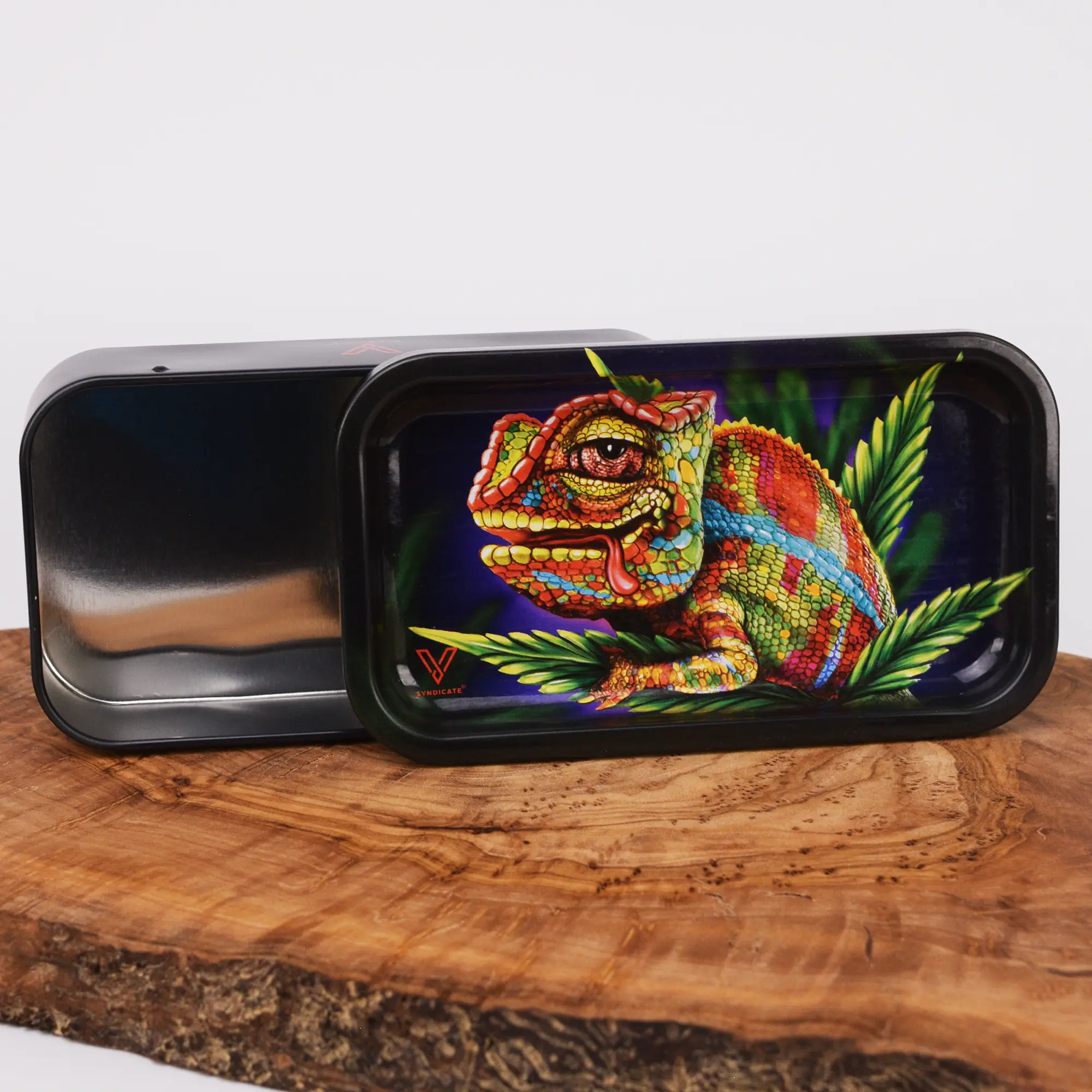 Dose mit Rolling Tray - Chameleon