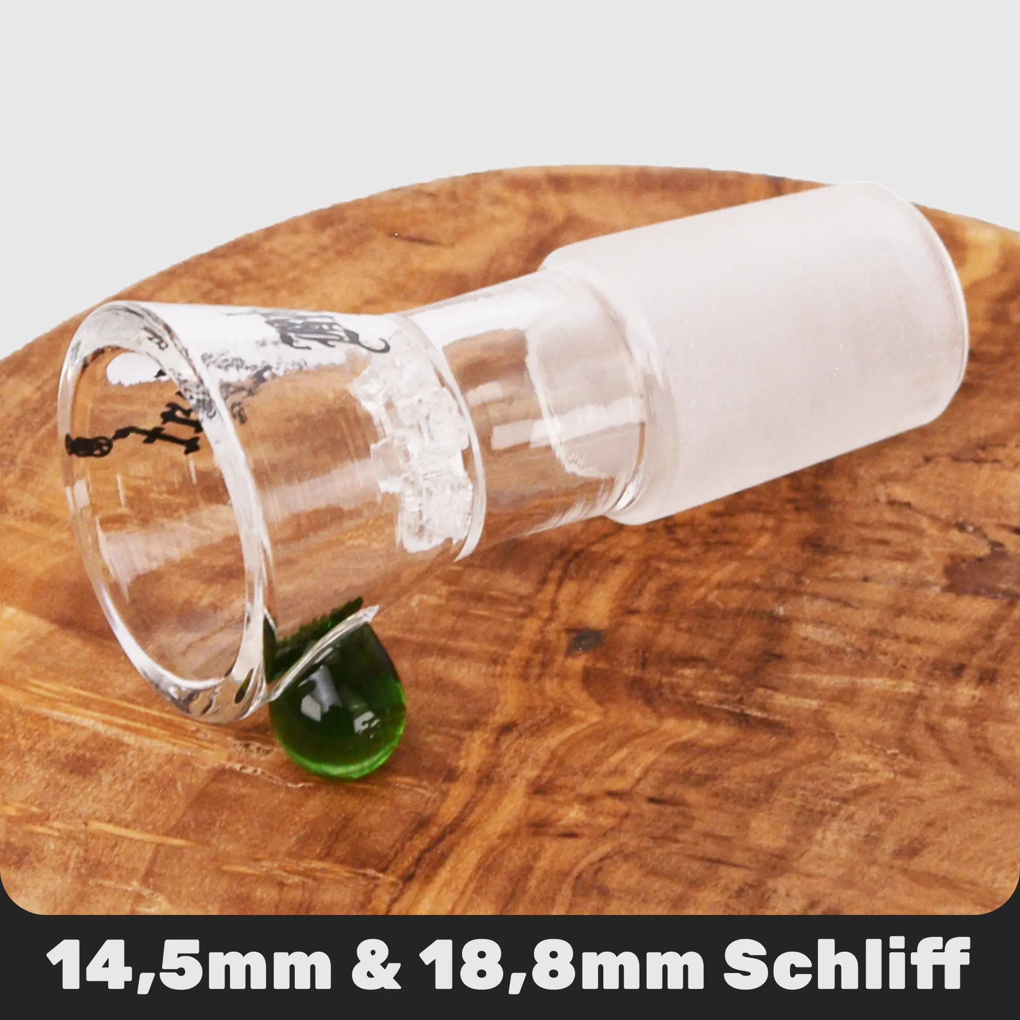 Black Leaf Bong Kopf mit Sieb - NS 14 & 19