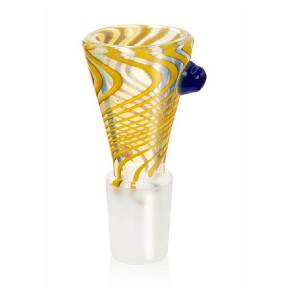 BKH-BTK-06 - Variantenbild - Batik Cone Bong Kopf NS 19 Gelb - KiffKiosk