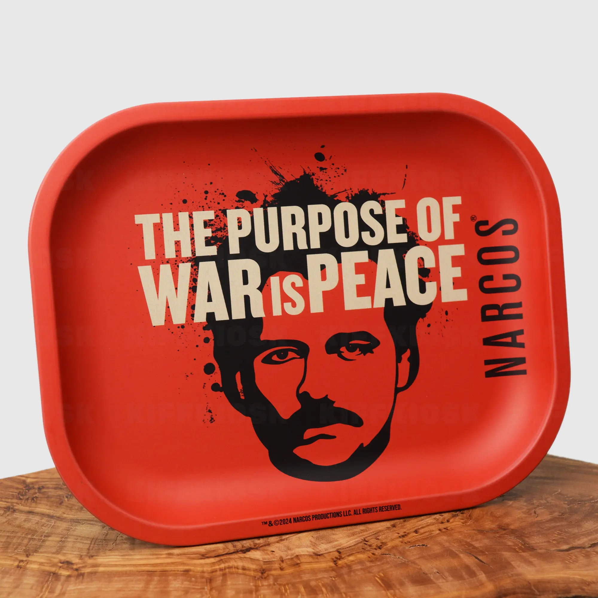 Narcos Pablo Red Rolling Tray - 18x14cm