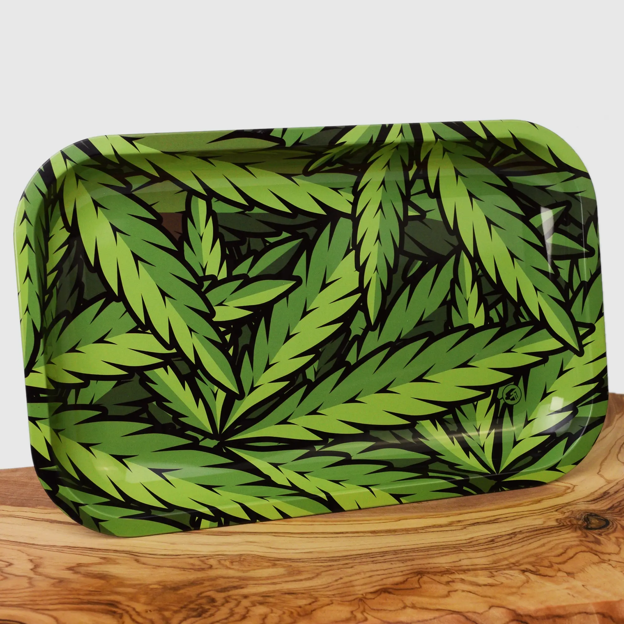 Leaves Green Rolling Tray - 27x17cm