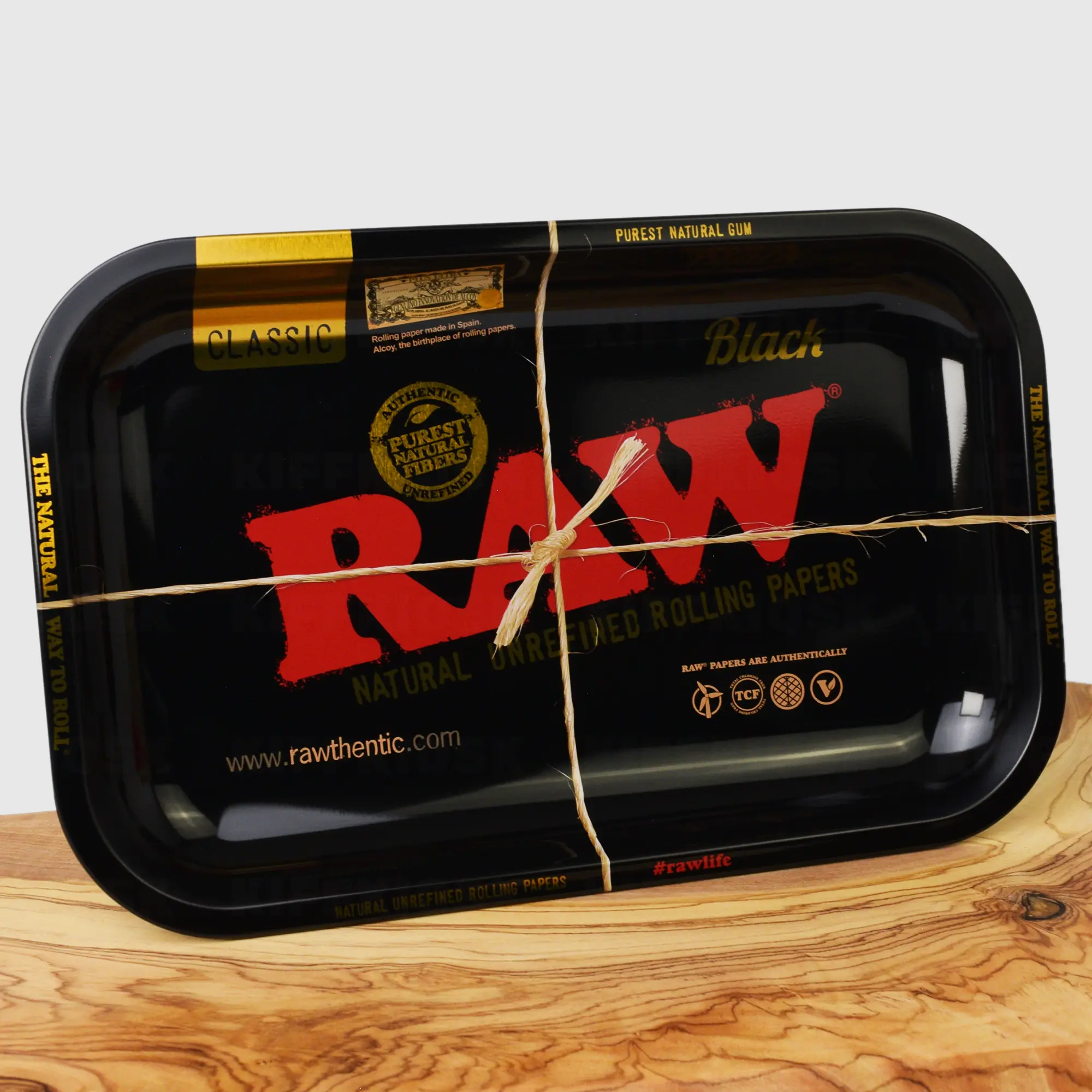 RAW Black Classic Rolling Tray - 27x17cm