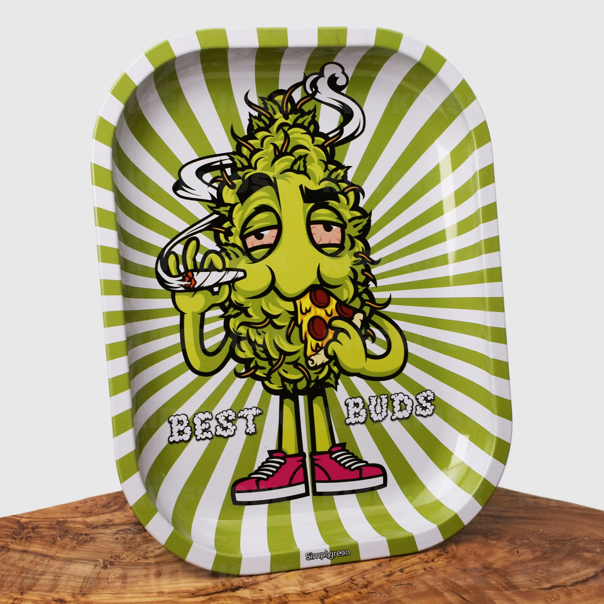 Best Buds Hungry Pizza Rolling Tray - 18x14cm