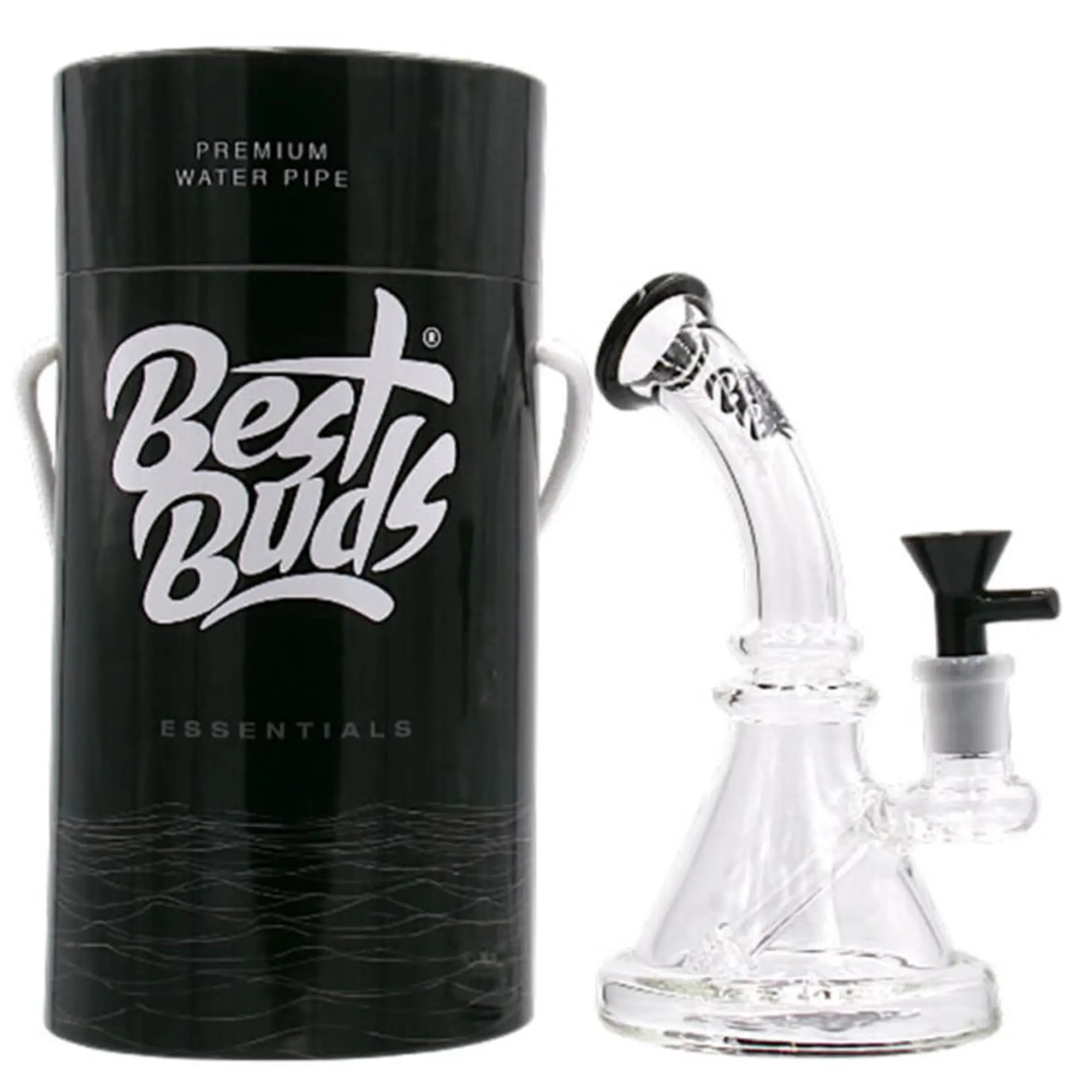 Best Buds Bent Neck Glass Bong - 19,5cm