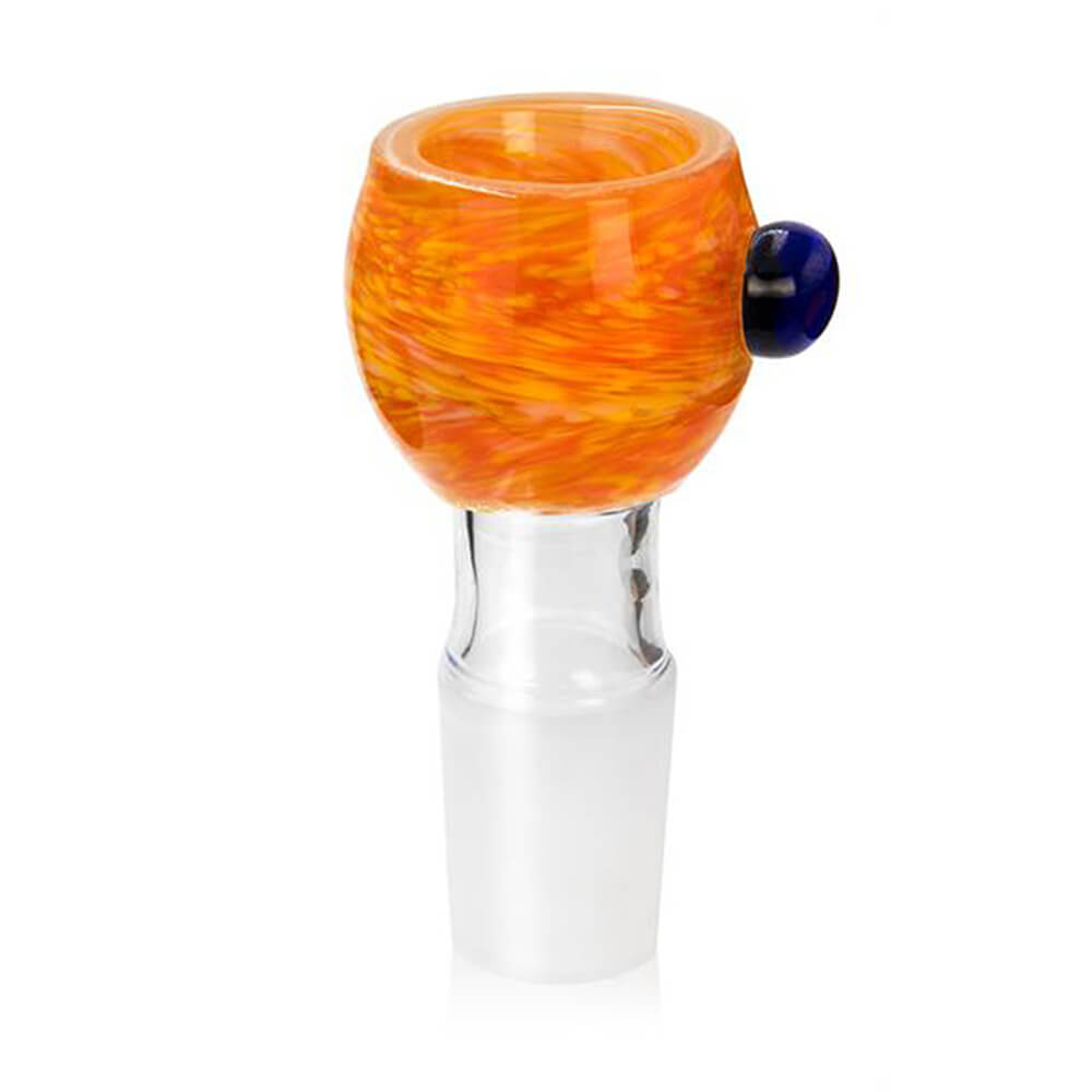 BKH-RND-06 - Variantenbild - Bong Kopf Rund NS 19 Orange-Gelb - KiffKiosk