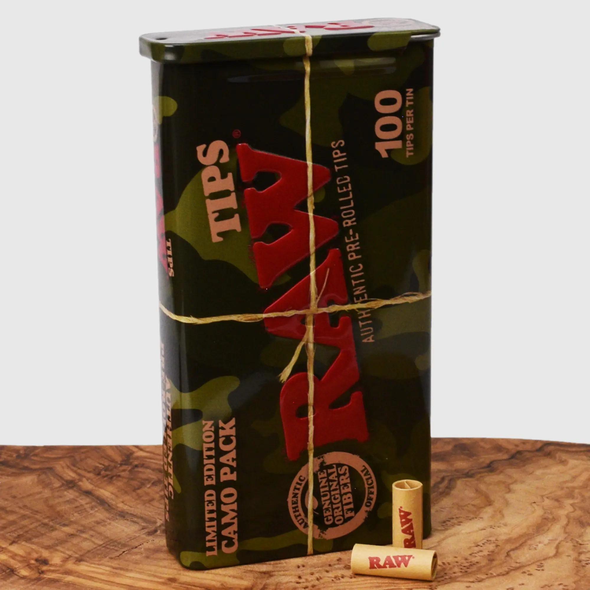 RAW Camo Zigarettendosen + 100 Pre-Rolled Tips