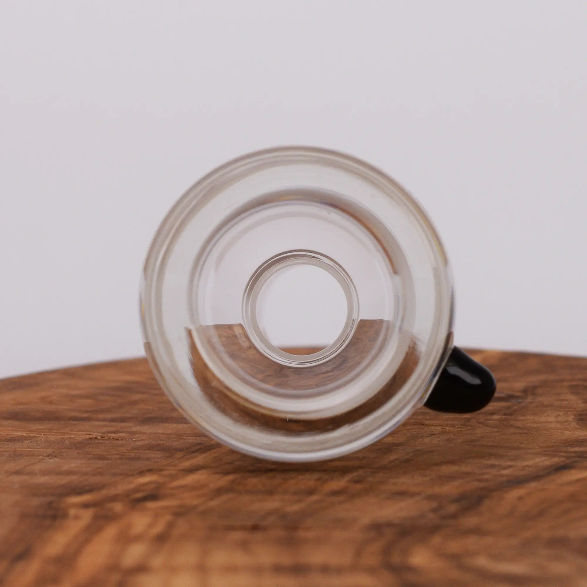 Black Leaf Bong Kopf Dickwandig aus Glas mit 18,8 mm Schliff Draufsicht