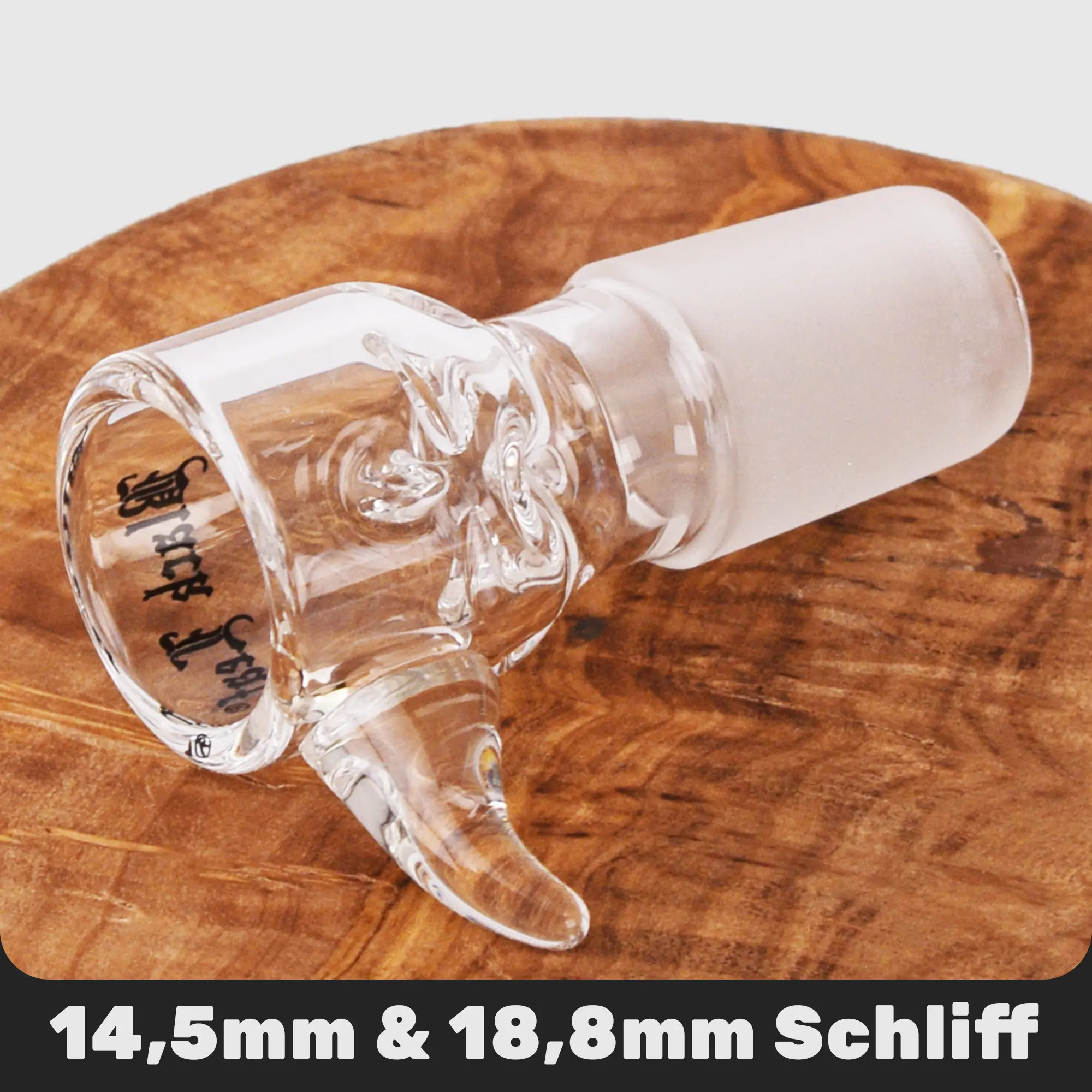 Black Leaf Bong Kopf mit Sieb & Griff - NS 14 & 19