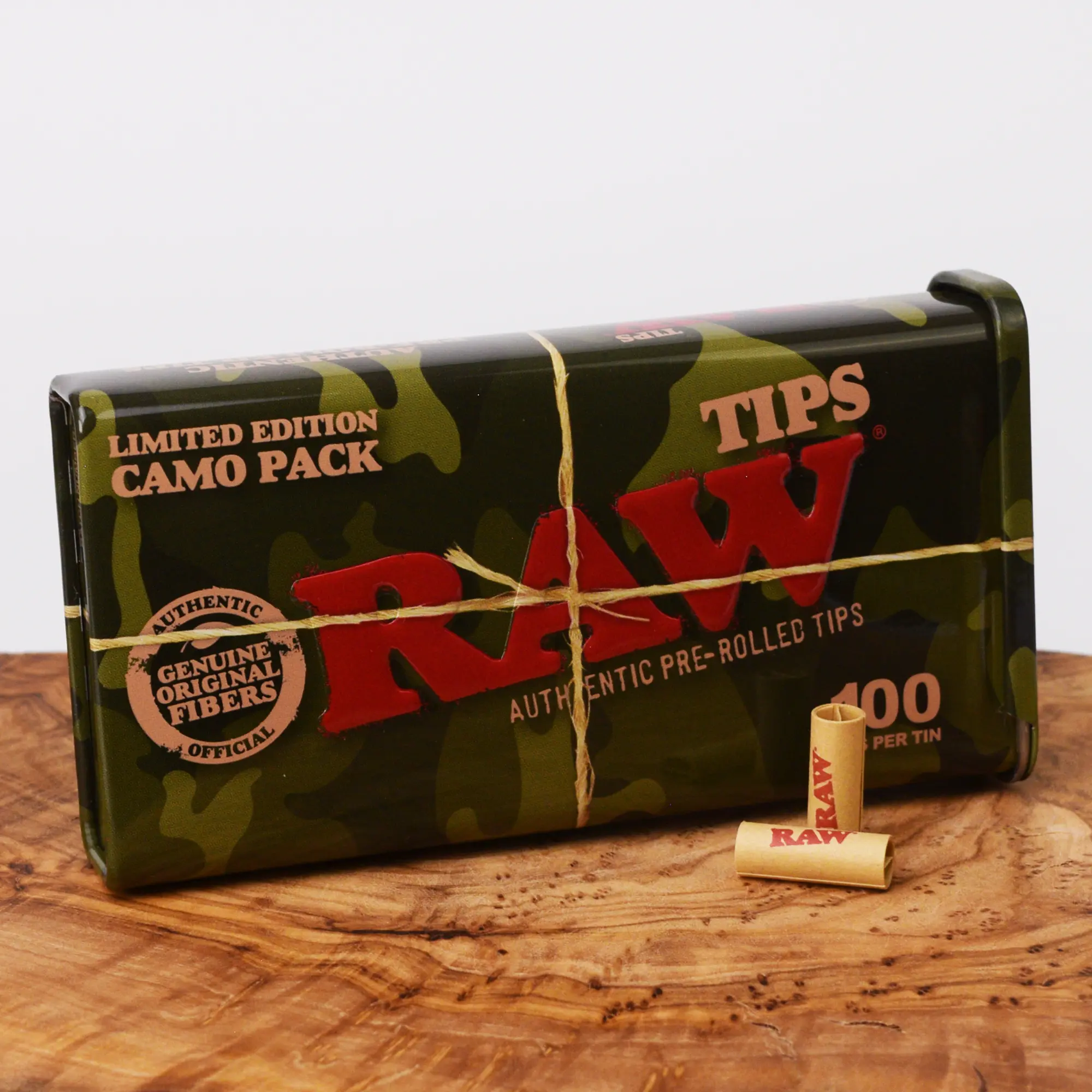 RAW Camo Zigarettendosen + 100 Pre-Rolled Tips
