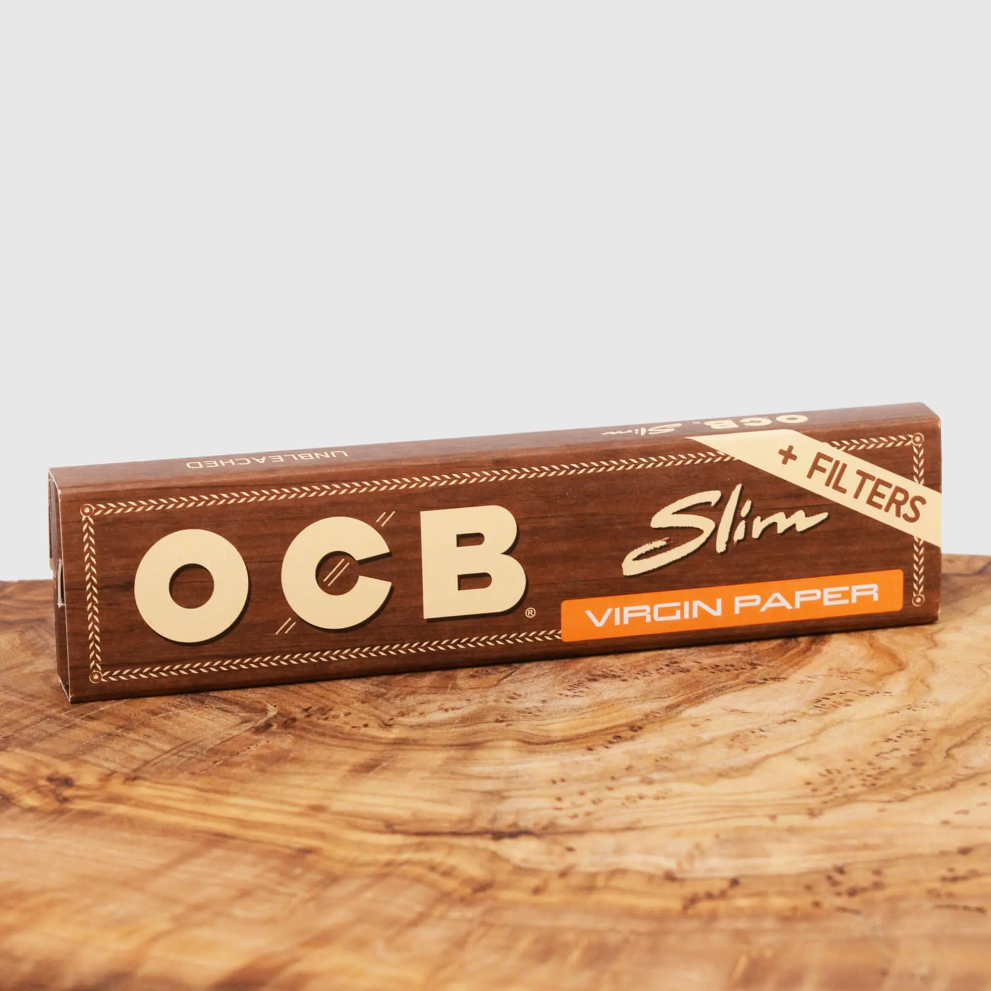 OCB Unbleached Virgin King Size Slim + Tips