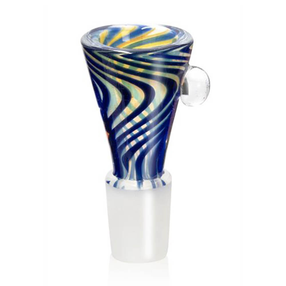 BKH-BTK-04 - Variantenbild - Batik Cone Bong Kopf NS 19 Blau - KiffKiosk