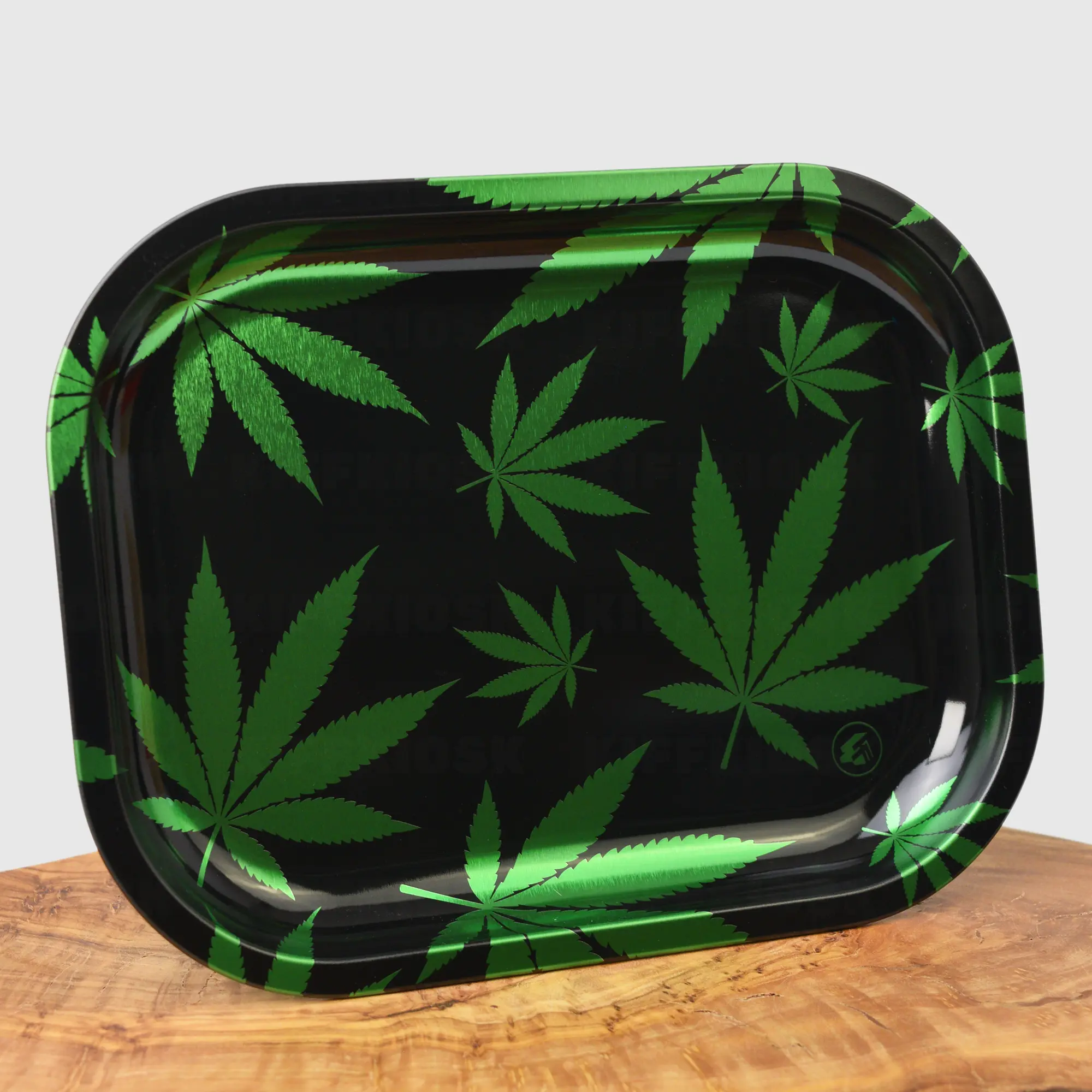 Leaves Green Dark Rolling Tray - 18x14cm