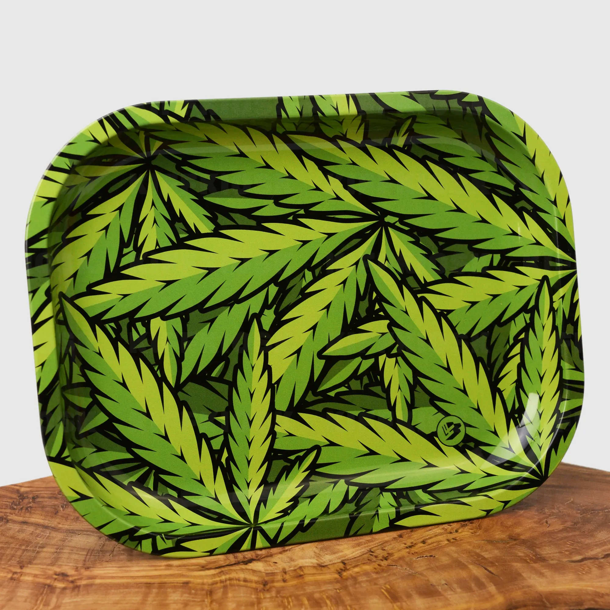 Leaves Green Rolling Tray - 18x14cm