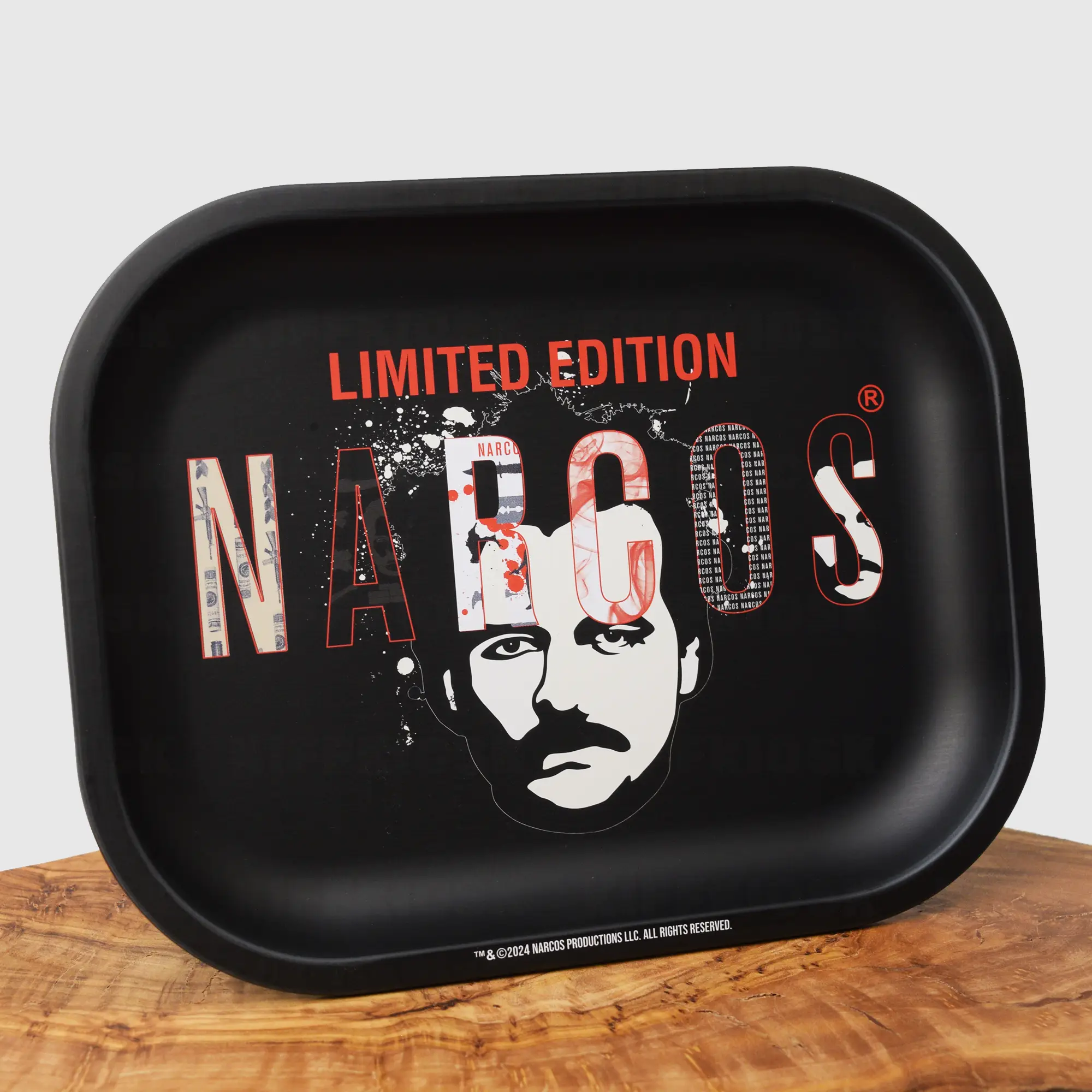 Narcos Pablo Black Rolling Tray - 18x14cm