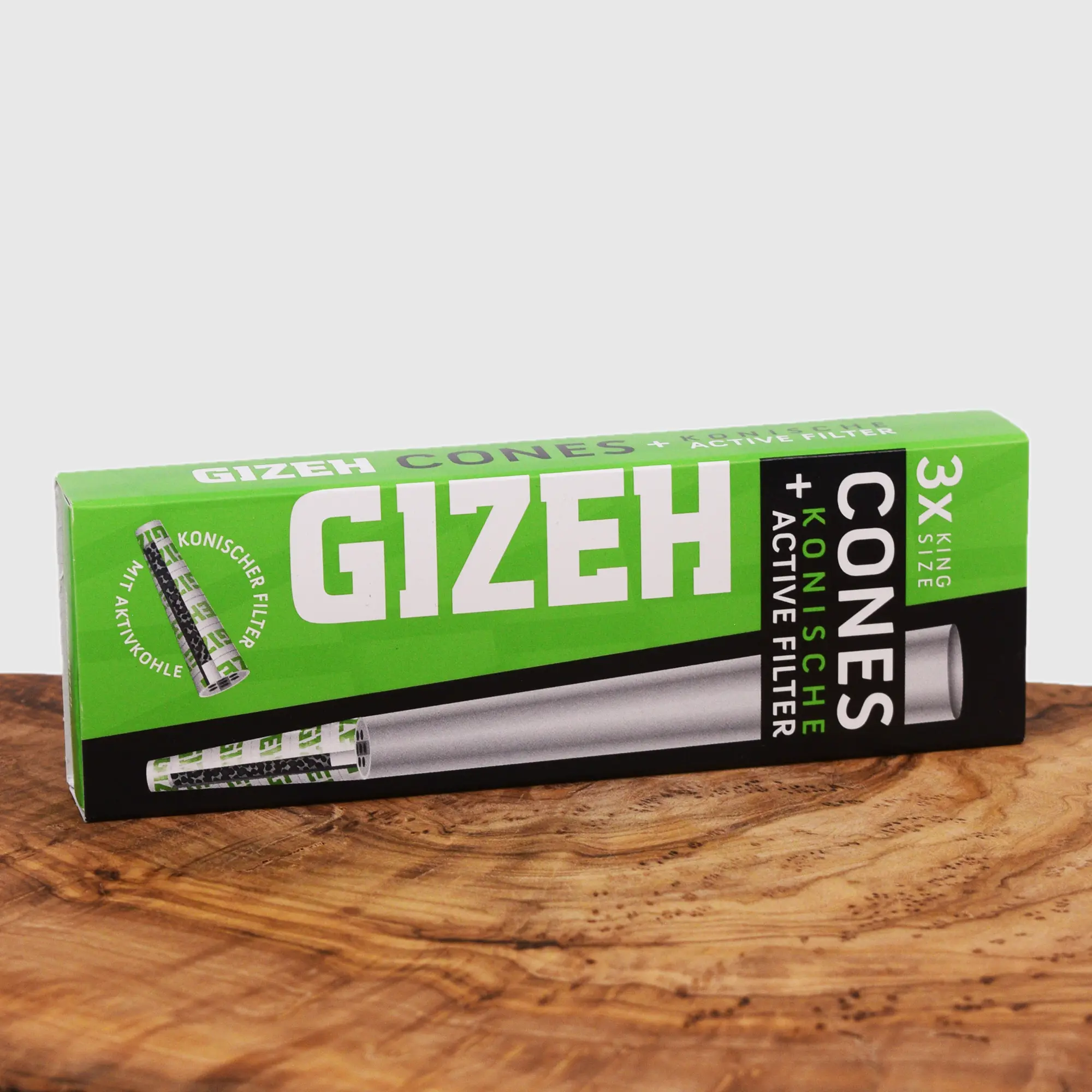 GIZEH Cones mit Aktivkohlefilter King Size Slim - 3 Stk